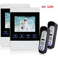 Homefong Villa Wired Night Visual Color Video Door phone Doorbell intercom System 4 Inch TFT LCD