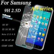 Закаленное стекло экран протектор защитная пленка для Samsung примечание 2 3 4 5 с3 с4 S5 S6 мини A3 A5 A7 A8 J1 J5 J7 E5 E7 G360 G850