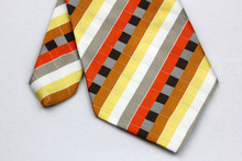 NT0249 Orange White Gray Multicolor Mans Classic Business Wedding Party Tie Fashion Jacquard Woven Silk Polyester