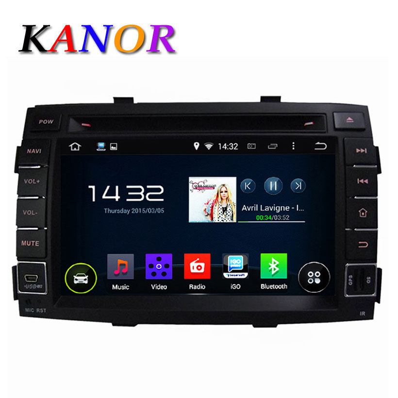1024 600 Quad Core Android 4 44 car dvd gps for KIA Sorento 2010 2011 2012