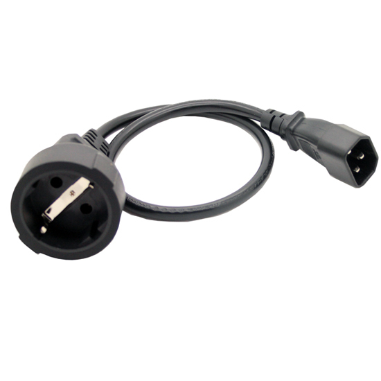 UPS Power Lead adapter IEC 320 C14 to CEE 7 7 European Female adapter cable 50cm