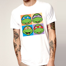 Teenage Mutant Ninja Turtles Mens Cartoon T Shirts Short Sleeve Round Neck Animal Funny Fashion Male t-shirt