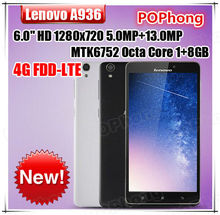 Lenovo Note8 A936 FDD LTE 6 inch Mobilel Phone 1GB RAM Octa Core MTK6752 Android 13.0MP