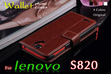 Lenovo S820 cell phone leather protective sleeve slim stand leather lenovo A850 A830 S930 S820 S898t K900 case free shipping