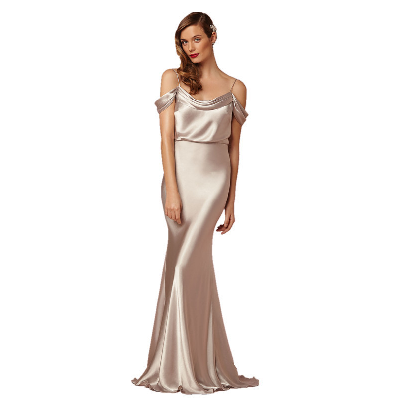vestido largo champagne