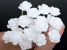 NEW 20 40pcs Lots Wedding Bridal Crystal Faux Pearl Flower Shiny Hair Spins Pins Flower Hair