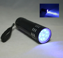 New 2015 New Mini UV ULTRA VIOLET 9 LED FLASHLIGHT BLACKLIGHT Torch Light Lamp 