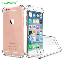 Floveme супер антидетонационных дроп-доставка доказательство чехол для iPhone 6 / 6 S для iPhone 6 / 6 S / плюс мягкая тпу прозрачный ясно полной защиты