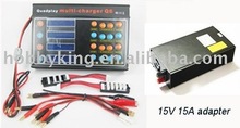 Synchronous charge 4 group battery Battery Balance Charger Q6 B6 charger 15V 5A adapter
