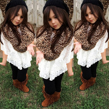 Hot Cute Baby Kids Girls Summer Lace T shirts Batwing Sleeve Tops Blouse Casual T shirt