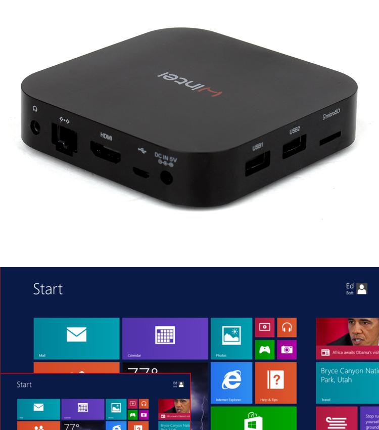 Wintel W8 Win8 mini PC Intel Atom Z3735F CPU smart computer 2GB DDR3 32GB ROM CX-W8 Intel TV box Dual OS windows 8.1