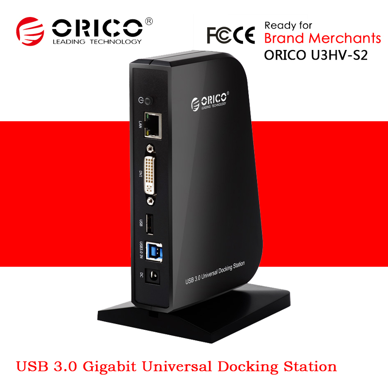 Orico U3HV-S2 USB 3.0   DVI  -  MIC /  / USB 3.0 HUB / Gigabit Ethernet 