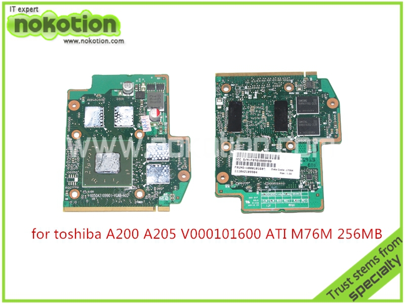 graphics card for toshiba satellite A200 A205 A215 V000101600 ATI HD 3470 256M