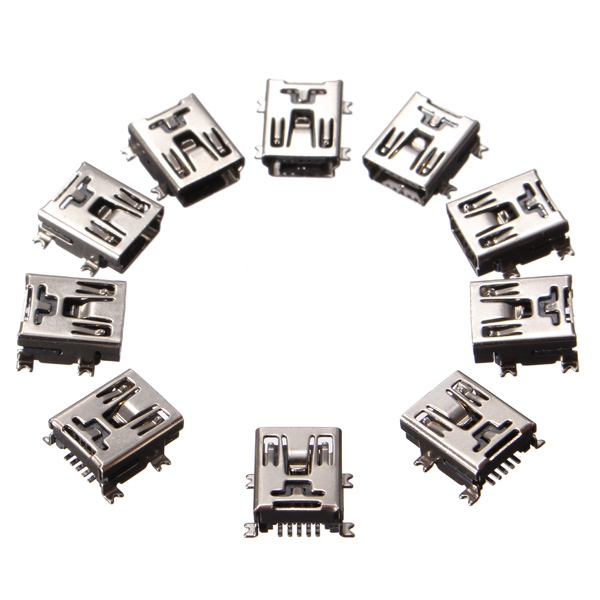 Lowest Price Pack of 10 Mini USB Type B SMD Female Socket 5 Pin 5 Pin