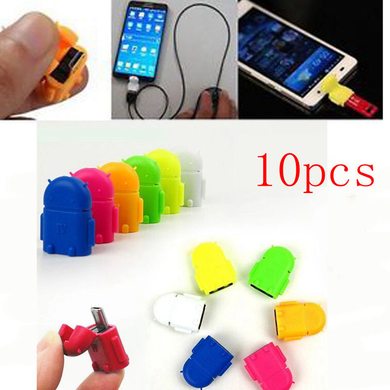 10pcs Micro USB To USB Converter OTG Adapter For Samsung For HTC Android smartphone Tablet pc