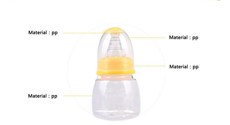 60ml Small PP Nursing Bottle Plastic Baby Bottle Standard Milk Fruit Vegetable Juice Feeding Bottle Feeder Safety Sippy Cups (6)