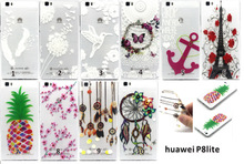 Ultra Slim Gel TPU Rubber Embossed 3D Silicone Back Cover Soft Transparent Frame Phone Case For huawei P8 lite 5.0″
