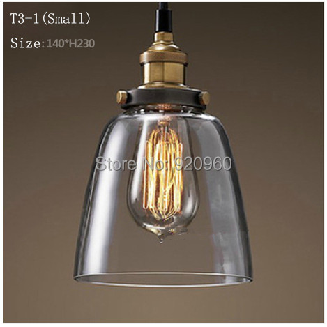 Industrial Style and Creative  Vintage Minimalist Personality Glass Pendant Light Bar Restaurant  Lamp