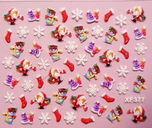 1 Sheet XF Christmas nail stickers nail stickers nail stickers 3D nail stickers French one from the grant XF377-XF6059