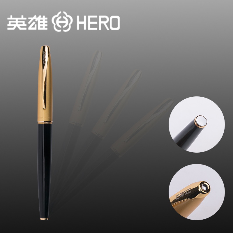 Фотография Classic Series Hero 1000 Smooth Metal Standard Fountain Pen 0.5mm Nib Finance Special Pens Free Shipping