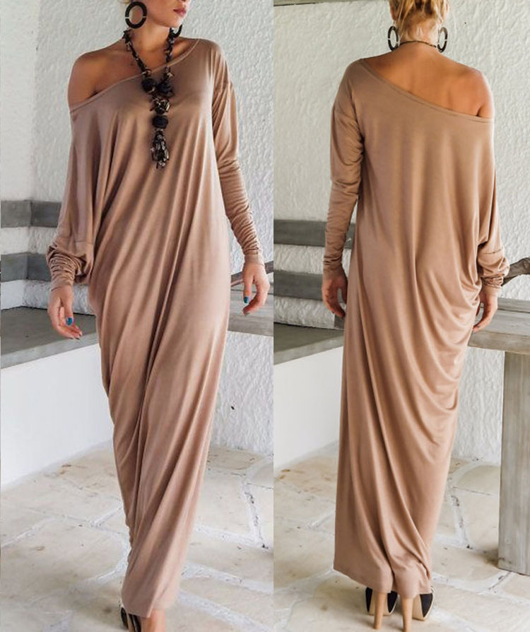 pastel colour maxi dress