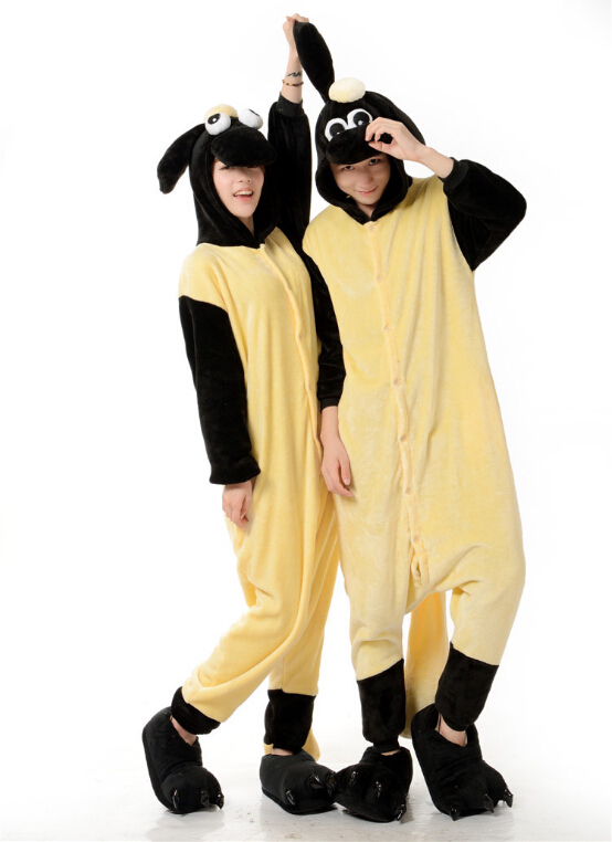 New flannel Sheep Adult Cartoon Animal Onesie Pajama Hooded couples women onesie pajamas