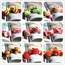 2pcs/lot new fashion cute cartoon animal hair ring hair rope hair accessories for women girl children Free Shipping