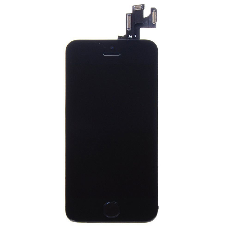 Touch Screen LCD Display + Spares Parts (Front Camera + Home Button + Earpiece Speaker) Opening Tools Compatible for iPhone 5S