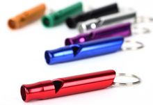 Survival Whistle Aluminum Emergency Keychain Camping Hiking Sports Basketball football referee whistle cheerleaders