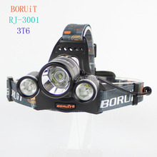 Boruit от RJ-3001 3 xCREE XML T6 5000 люмен 4-режиме USB аккумуляторная из светодиодов фары ( 2 x 18650 )