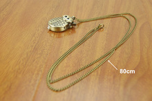 Vintage Owl pocket watches Unique antique fashion alloy vivid pendent necklace quartz watch women dress accessories