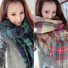 Lady Women Blanket Oversized Tartan Scarf Wrap Shawl Plaid Cozy Checked Pashmina