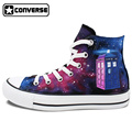 New Unique Police Box Tardis Galaxy Doctor Who Converse All Star Canvas Shoes Design Hand Painted
