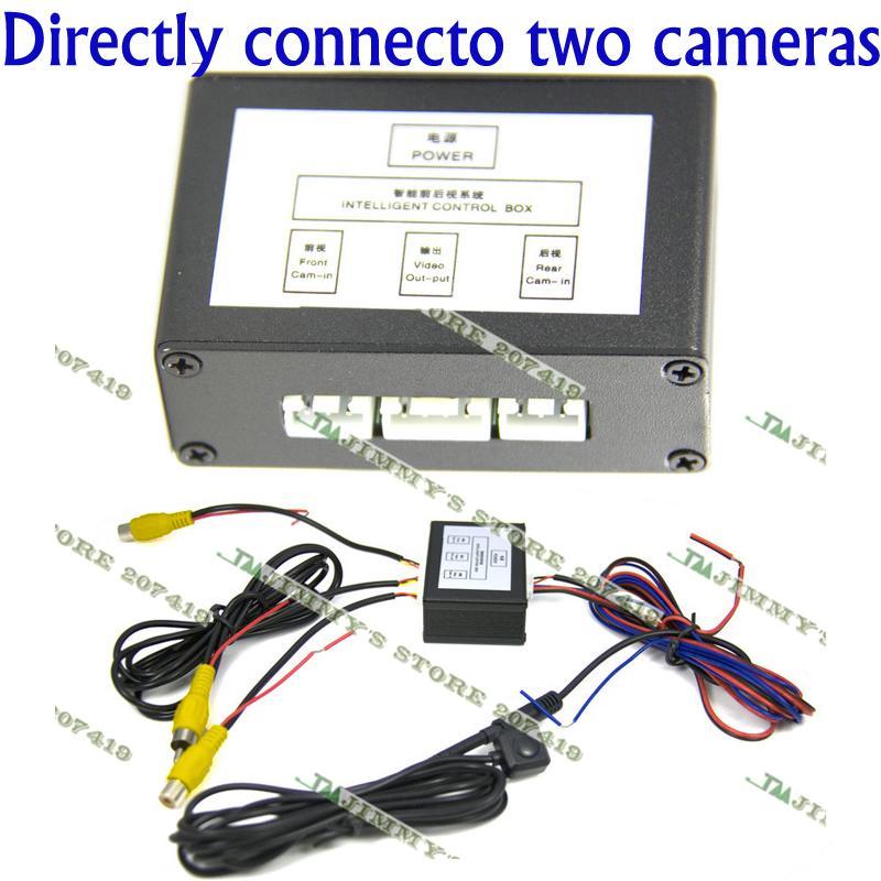 front or side and rear view camera 2channel two car cameras video