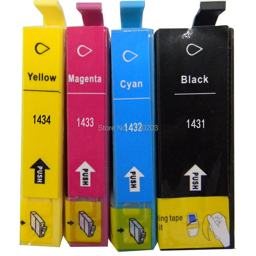 Free Shipping Hot Sale T1431 T1432 T1433 T1434 Color Compatible Ink Cartridge For Epson ME Office 960FWD/900WD/940FW/WF7018