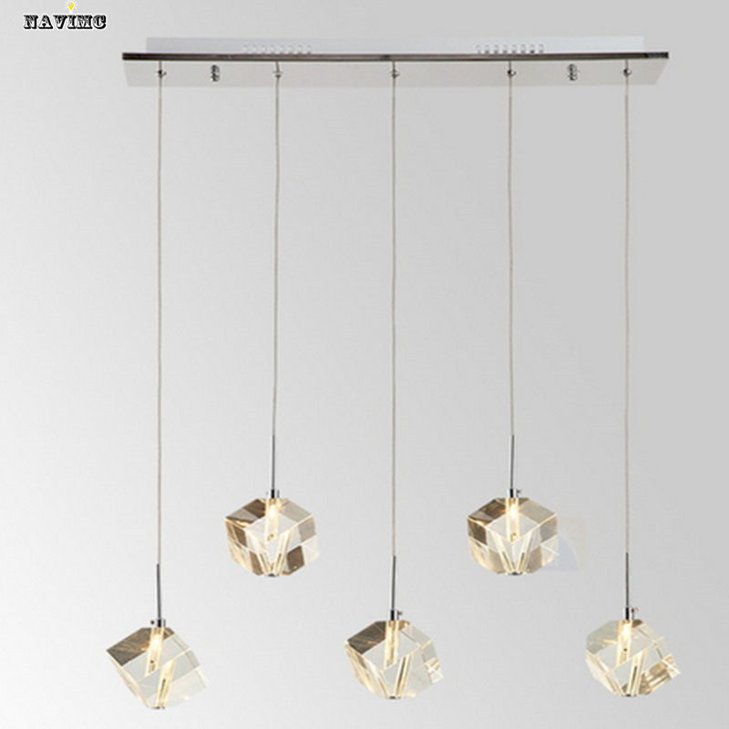 Contemporary Crystal Pendant Lighting Fixtures Bar Modern Restaurant ...