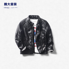 2016 boys leather coat jacket collar and a children’s clothing and leather jacket baby children Pu