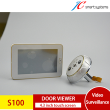 Unique 2MP Door Door View Camera With Video Recording Digital Mirilla Puerta With 3500mAh Battery 4.3 Inch Touch Screen