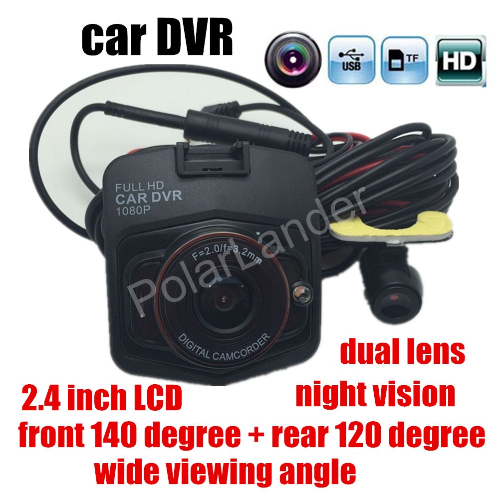 dual lens Full HD GT300 Car DVR front 140 Degree and rear 120 degree wide viewing angle Camera Recorder Night Vision Dash Cam dual lens Full HD GT300 Car DVR front 140 Degree and rear 120 degree wide viewing angle Camera Recorder Night Vision Dash Cam