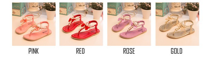 New 2015 Summer Girls Sandals Ankle Flat Beautiful Beading Girls Shoes Fashion Children Sandals Patent Leather Sandalia Infantil free shipping (2)
