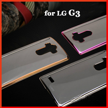 G 3 Luxury original back battery silicon silicone clear soft tpu cases gold mobile phone Case Cover for Lg G3 D851 D855 d850