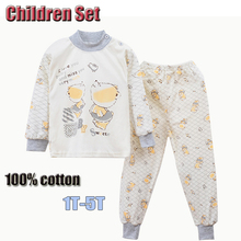 2Pcs/Set Boys Girls Grey Cartoon Pig Children Clothing Sets Baby Girl Boy Set T Shirt And Pants Kids Clothes Cozy Soft