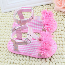 2015 New Fashion Hot Selling Baby Girl Floral Summer Sandals Crib Soft Sole Non slip Princess