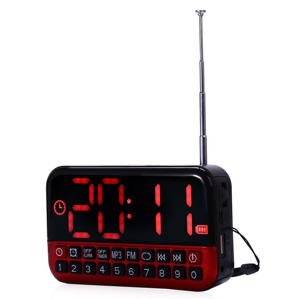 HUSOAR HD LCD Screen Personalized Portable Multi-functional LED Alarm Clock Radio Card MP3 Speaker Support Power and Memory HUSOAR HD LCD Screen Personalized Portable Multi-functional LED Alarm Clock Radio Card MP3 Speaker Support Power and Memory