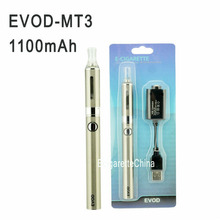 2pack Health ego EVOD MT3 atomizer 1100mAh Variable Voltage battery Single Blister Starter Kit  Electronic cigarette(stainless)