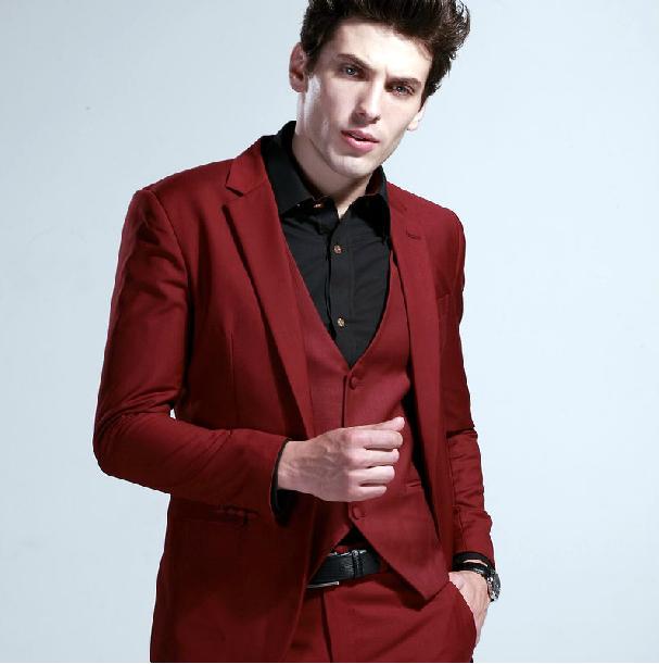 mens red dress suits