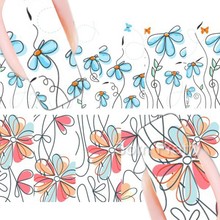 2 Patterns Sheet Cute Flower Nail Art Water Decals Transfer Sticker BORN PRETTY BP W17 20608
