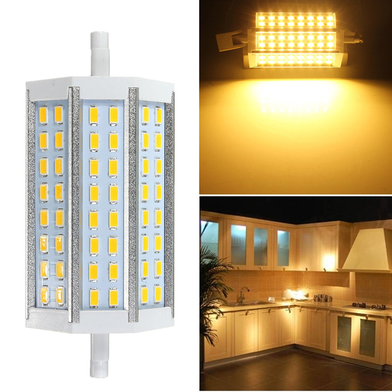 Free Shipping 15W 48 SMD R7S J118 5730 SMD LED 118mm Dimmable Flood Light Corn Bulb Lamp Spotlight replace Bulb