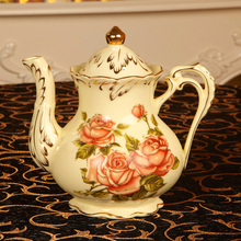 European Luxury Tea and Coffee Set of Mugs Hand Painted Red Gold Rose Flower Ivory Porcelain