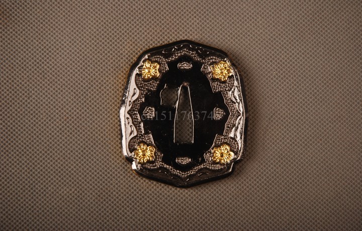Description Picture 2 of itemSpecial and Delicate Metal Craft Tsuba Hand Guard Alloy Sword Fitting for Japanese Samurai Katana or Wakizashi HJ66